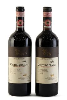 Two bottles of Castello Di Ama, Vigneto Bellavista, vintage 1985.
Chianti Classico
Category: red wine. Castello Di Ama, Siena (Italy).