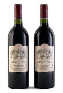 Two bottles Quinta Do Carmo, 1995 vintage.
SOC. AG. Quinta Do Carmo.
Category: red wine . Estremoz, Alentejo (Portugal).