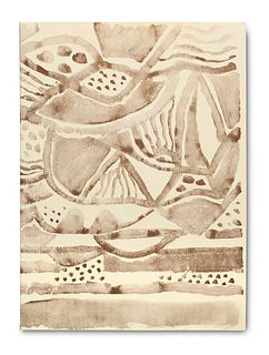 Bargheer, Eduard Original Entwurf zum Umschlag der Camus Ausgabe, hg. v. Gotthard de Beauclair. 1964. Aquarell auf chamoisfarbenem Bütten. 55 x 80,5 c