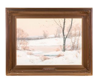 Winter Landscape Pastel Impressionist SVEND SVENDSEN