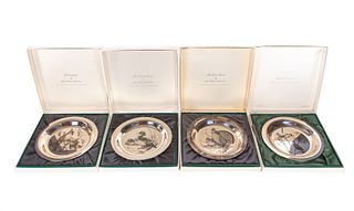 4 National Audubon Society Sterling Plates