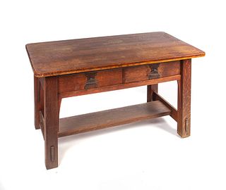 Mission Oak Arts And Crafts Stickley Library Table