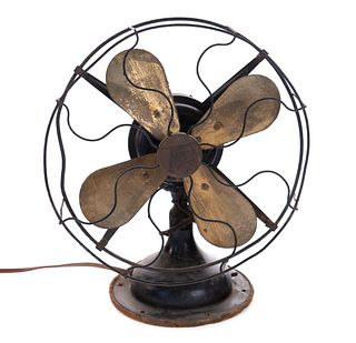 Antique Robbins and Myers Brass Blade Fan