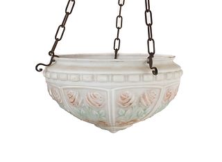  Hanging Obverse Painted Molded Chandelier