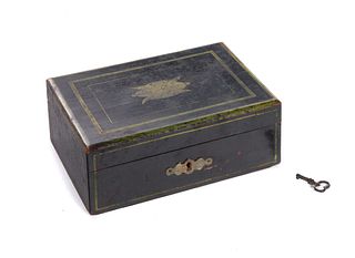 Early 1800's Inlaid & Painted Box