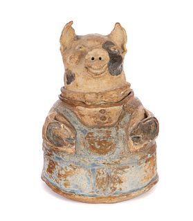 Folk Art Anna Pottery Type Pig Bank
