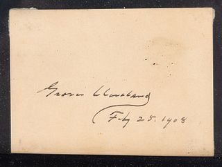 1908 Grover Cleveland Autograph