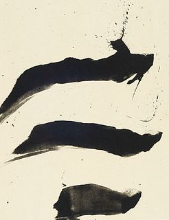 Motherwell, Robert Untitled (Tres Poemas, 1988). Lithographie auf cremefarbenem aufgewalzten Japan auf starkem Vélin. 34,6 x 26,6 cm (54,6 x 45 cm).