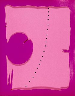Fontana, Lucio Concetto Spaziale Teatrino. 1966. Gestanzte Collage und Siebdruck auf Karton. 21 x 16,5 cm (21 x 16,5 cm).