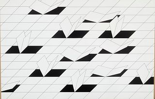 Heerich, Erwin 10 Offsetlithographien. 1969. Portfolio aus 10 Offsetlithographien in Schwarz-Weiß auf leichtem Karton. 48,7 x 75 cm. Je verso signiert