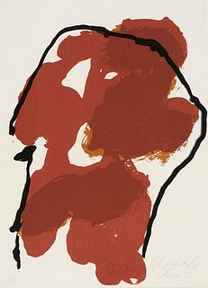 Schumacher, Emil Ibiza. 1975. Farbserigraphie auf genarbtem Papier. 44 x 32,5 cm (47,5 x 34,5 cm). Signiert, datiert, betitelt und als "P.A." bezeichn