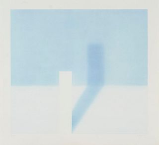 Richter, Gerhard Schattenbild I. 1968. Lichtdruck auf weißem Karton. 49,7 x 54,7 cm (59,7 x 64,7 cm). Signiert, datiert u. bezeichnet "Probe". - Punkt