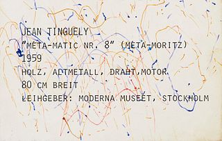 Tinguely, Jean Sammlung von 7 Méta-Matic Zeichnungen. 1989. Je Filzstift auf starkem Papier. Blattmaße von ca. 19,7 x 14,8 cm bis 20,9 x 16,3 cm. - In