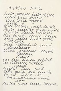 Darboven, Hanne Korrespondenz - Briefe/Lettres 1967-1975. 2015. 10 Bde. inkl. Begleitband in Lwd.-Box mit Titelschild auf Deckel u. Rücken. Im Innende