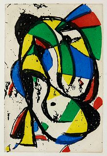 Miró, Joan Louis Aragon. Les adieux. Mit 3 (davon 2 handsignierten) Radierungen von Joan Miro, André Masson und Roberto Matta. Paris, Temps Actuels, 1