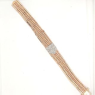 Diamond & Rose Gold Bracelet 