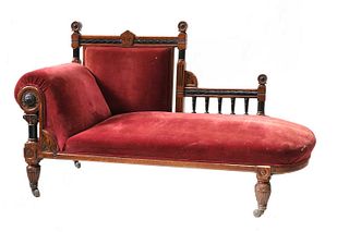 A pollard oak chaise longue,