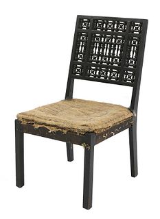 An Aesthetic ebonised side chair,