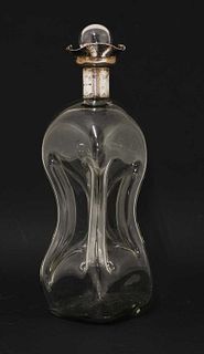 A silver-mounted Dewar's Whisky decanter and stopper,