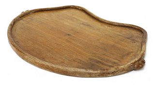 A Robert 'Mouseman' Thompson oak tray,