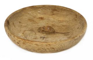 A Robert 'Mouseman' Thompson oak fruit bowl,