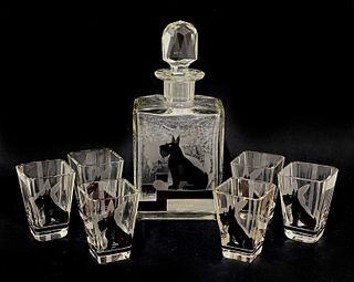 An Art Deco liqueur set,