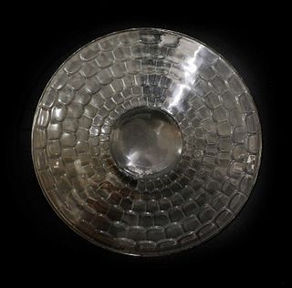 A Lalique 'Ecailles No. 4' clear glass plate,