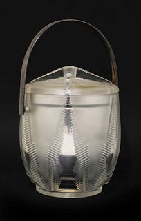 A Lalique 'Rhodes' isothermic ice bucket,