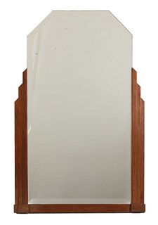 An Art Deco mahogany-framed hall mirror,