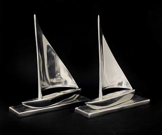 Two chrome yachts,
