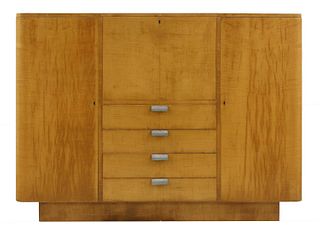 An Art Deco maple dressing bureau,
