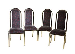 A set of four Art Deco-style dining chairs,