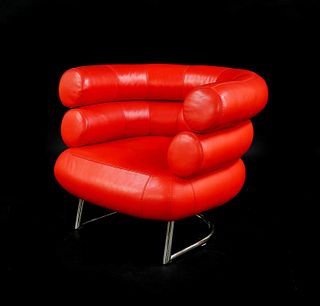 A 'Bibendum' red leather armchair,
