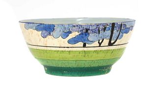 A Clarice Cliff 'Blue Firs' bowl,