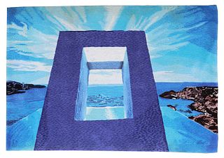 A Surrealist carpet or wall hanging,