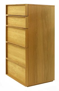 A contemporary Heal's oak upright chest,
