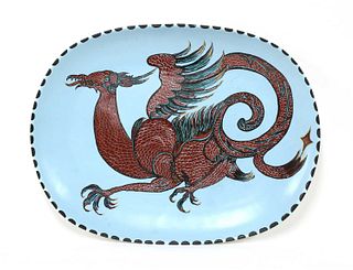 A Poole Pottery 'Dragon' dish,