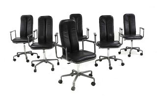 Six Hille-Ergonom desk chairs,