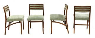 A set of eight Italian teak 'Model 110' dining chairs,