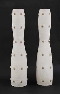 A pair of Continental terracotta floor vases,