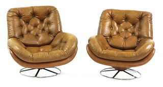 A pair of Scandinavian armchairs,