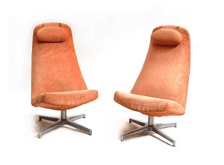 A pair of 'Contourette Roto' lounge chairs,