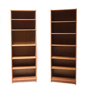 A pair of Danish teak bookcases,