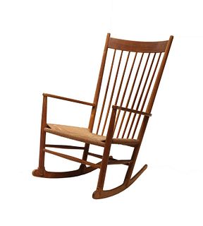 A Danish 'J16' beech rocking chair,