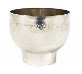 A silver cup,