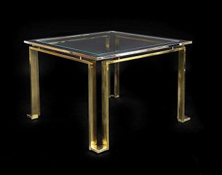 An Italian chrome coffee table,