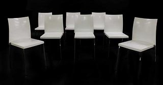 A set of eight Ligne Roset stacking chairs,
