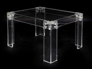 An American Lucite coffee table,