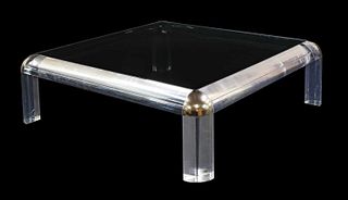 An American Lucite coffee table,