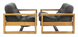 A pair of oak 'Beaufort' armchairs,